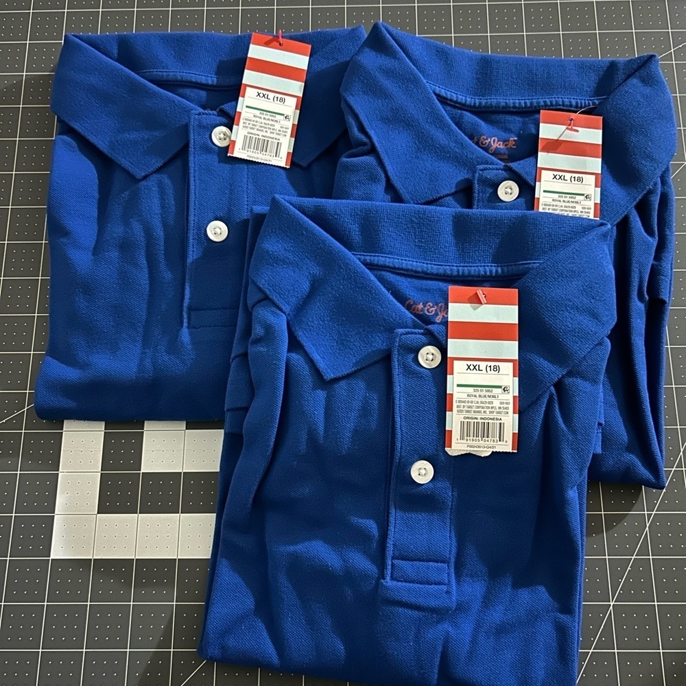 Cat & Jack Bold Blue Polo Shirt